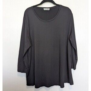 Iridium Top Womens Size L Black‎ Long Sleeve Tee Soft Comfort Stretch Minimalist